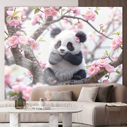 1. 熊猫背景横幅 - 可重复使用的摄影棚墙面装饰，适用于直播、派对、生日、周年纪念、室内外使用 - 涤纶材质，可用于房间、花园、庭院装饰、熊猫主题房间装饰。多种款式和尺寸可供选择。