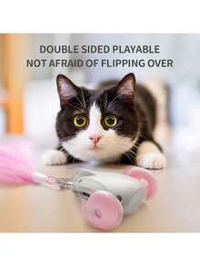 USB Powered Smart Interactive Asymmetrical Motion Pet Car Toy, Intelligent Mini Pet Car Toy - Multicolor - View 6