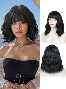 Elegant Short Curly Bobo Wig For Women, Suitable For Various Occasions - Multicolor - View 7