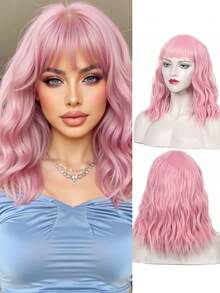 Elegant Short Curly Bobo Wig For Women, Suitable For Various Occasions - Multicolor - View 4