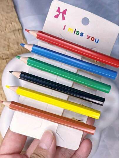 1pc Cute & Fun Faux Lead Pencil Hair Clip, Fashionable Side Bangs Hair Accessory For Women