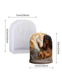Soft Demoulding Resin Mold Suitable For Vintage Horse Mold: Suitable For DIY Horse Sculpture, Wax Art Making, Detachable Home Decor, Horse Riding Enthusiasts Birthday/Christmas Gift (Easy Demoulding) Silicone/Epoxy Resin Mold - Horse Mold - View 9