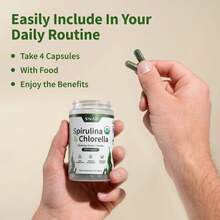 Spirulina Chlorella Complex - Natural Dietary Capsules - 30 Servings - 1 chai - Xem 6