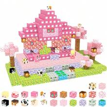 Herzförmige Ranch Magnetblöcke (80-280 Stücke), ideales Festivalgeschenk für Kinder ab 3 Jahren, rosa, in süßen Mehrfachgrößen erhältlich, süßes Spielzeug zum Bauen von Ranch-Szenen und Rollenspiel mit Tieren - Verschiedenfarbig - Übersicht 7