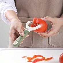 Bộ 1/2 dụng cụ gọt vỏ nhà bếp, lưỡi sắc bén giúp gọt vỏ rau củ quả dễ dàng, phù hợp với nhiều loại nông sản, dụng cụ nhà bếp thiết yếu. - Nhiều màu - Xem 6