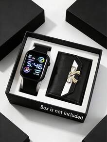 2/1 pezzo Orologio digitale elegante e alla moda con display LED, abbinato a un portafoglio multifunzionale di moda, adatto per l'uso quotidiano delle ragazze, regalo di compleanno/festa della mamma per ragazze, perfetto per il ritorno a scuola, laurea, vacanza, viaggio, decorazione per feste, regalo perfetto per le ragazze - Multicolore - Visualizzare 15