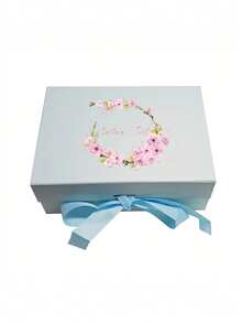 1 pieza Caja de regalo personalizada con tapa, caja decorativa magnética con cinta, caja plegable para propuesta de boda, cumpleaños, regalo de dama de honor - Multicolor - Ver 8