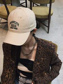 1pc Women's Adjustable Casual Baseball Cap, Embroidered Letter Design, Soft Comfortable Breathable Streetwear Style - Multicolor - View 2