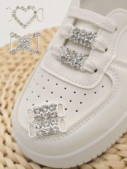 Dos elegantes adornos de aleación para zapatos de mujer, con brillantes rhinestones y materiales sintéticos. Adecuado para damas, perfecto para botas y zapatillas. Agrega un toque de brillo a tu calzado. Un gran regalo para amantes de la moda.