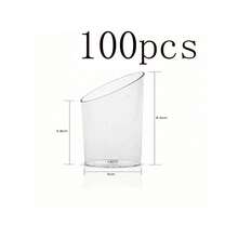 10/20pcs Mini Angled Dessert Cups, Transparent Small Frozen Pudding Ice Cream Mousse Spoons, Suitable For Parties, Weddings, Christmas, New Year, Valentine's Day And Other Celebrations - Clear - View 15