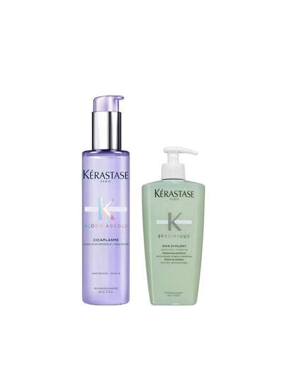 Kérastase [Bundle] Blond Absolu Cicaplasme Heat Protectant Hair Serum 150 Ml + Specifique Bain Divalent Shampoo 500 Ml