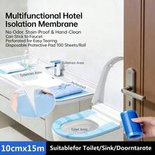 Rol Pelindung Film Perekat Diri Sekali Pakai, Pembungkus Pelindung Permukaan Sentuh Plastik Serbaguna, Film Penutup Sanitasi Gagang Pintu untuk Rumah dan Tempat Umum - Gaya Acak - View 5