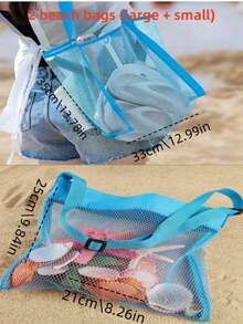 1 Túi lưới đi biển màu sắc tươi sáng (Kích thước: Dài 22cm x Rộng 25cm) - Nhẹ, Dây đeo vai có thể điều chỉnh, Thiết kế gấp gọn, Thích hợp cho các hoạt động ngoài trời, dã ngoại và sưu tầm vỏ sò, Vật dụng cần thiết cho bãi biển | Túi xách màu sắc tươi sáng | Tay cầm bền chắc, Túi đi biển, Thích hợp cho cả bé trai và bé gái, Có thể dùng làm phụ kiện đi biển, bơi lội, quà tặng cho bạn bè, phụ nữ, vật dụng cần thiết khi đi du lịch - Xem 16
