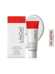 Crema antiedad todo en uno LifeCell: reduce arrugas, líneas de expresión, ojeras y daño solar. Contiene retinol, vitamina C, DMAE y ácido hialurónico. Sin fragancia, para todo tipo de piel (75 g). HHYD - 1 paquete - Ver 1