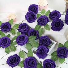 100pcs/50pcs/10pcs Artificial Rose Leaves Decor, Green Faux Silk Rose Leaves Wholesale For DIY Wedding Birthday Party Bouquet Centerpiece Home Decoration Rose Garland Wreath Supplies - Green - View 5