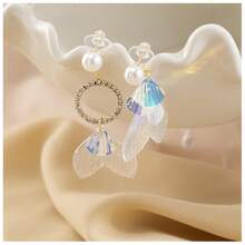 Mermaid Ji Super Fairy Asymmetric Long Earrings Shell Fishtail Colorful Fresh I Mosquito Coil Ear Clip Without Pierced Ears - Fish Tail Long Earrings - View 7