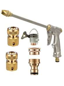 High Pressure Home Car Wash Water Gun, Nozzle, Adapter, Hose, Retractable Garden Cleaning & Watering Spray Nozzle, Car Wash Gun Set - View 13