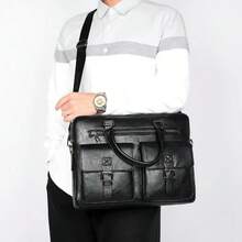 Men Briefcase - 黑色 - 查看 9