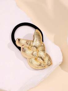 Exaggerated Personalized Criss-Cross Braided Hair Scrunchie, Elastic Hair Tie For Ponytail - Multicolor - View 8