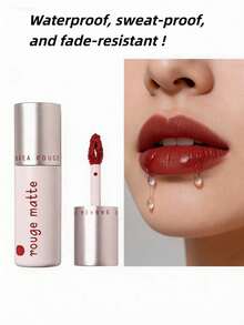 babrea 哑光唇釉，丝绒唇彩，防水持久唇膏，适合日常妆容 - 復古紅 - 查看 4