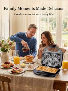 SOKANY-113 华夫饼机早餐机家用小型轻便吐司面包压烤机带双面加热 - 黑色 - 查看 3