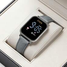 ZOEA Couple Digital Watches - 錶帶 - 淺綠色 / 錶殼 - 銀色 - 查看 2