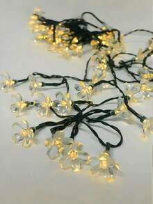 20/50/100 LED Luces solares para jardín - 5m/7m/12m, 8 modos de iluminación, luces solares de flores de cerezo para exteriores, control de luz inteligente, sin costo eléctrico, adecuado para jardín, patio, cerca, árbol, balcón, pabellón, casa, decoración de ventanas, creando una atmósfera de iluminación soñadora - a prueba de viento, fácil de instalar, talla grande adecuado para el hogar, cumpleaños, fiesta, Pascua, decoración de celebración de días festivos, regalo del Día de la Madre, decoración de hadas para exteriores - Luces de jardín - Ver 12
