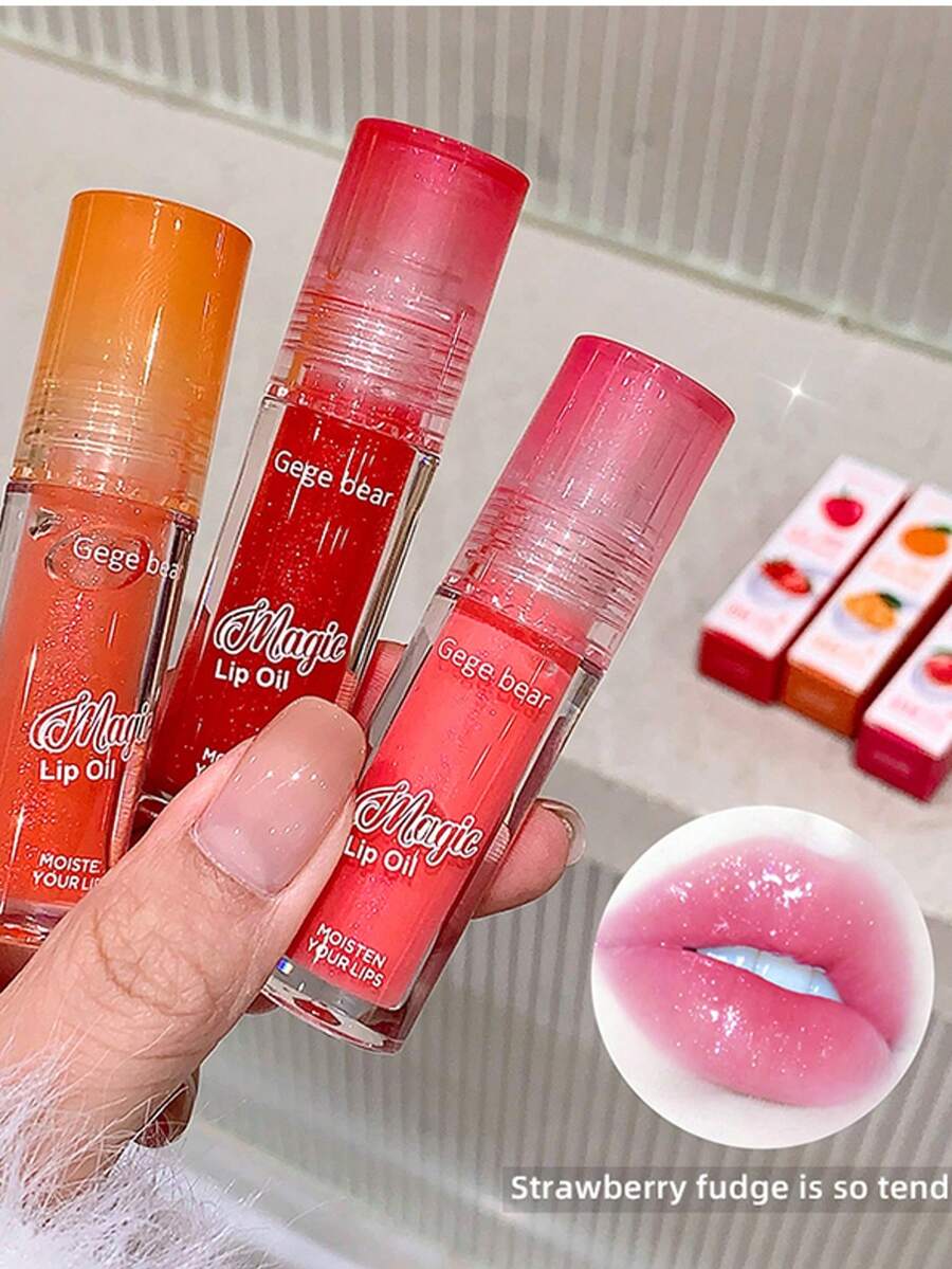 保湿唇油，学生适用，细闪打造伪裸妆效果，补水亮泽不粘腻，透明柔滑抗衰老焕颜唇彩 GX1205 - 多色 - 查看 1