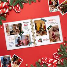 Sổ lưu niệm ảnh 8 x 8 inch, bìa vải lanh, giấy Kraft cứng, trang trắng, sổ lưu niệm du lịch, đám cưới, tiệc tùng (20 tờ/40 trang) - 8 inch - Xem 6