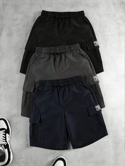 (Early Spring/Summer Release) Men's Fashionable Multi-Pocket Cargo Pants, Versatile Multi-Color Selection, Men's Casual, Sports, Fitness Elastic Waist Shorts For Outdoor Travel, Boyfriend Style Must-Have Cargo Shorts, Best Gift For Boyfriend