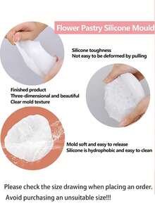 [Premium Flexible Silicone Mold] 3D Carnation Shaped DIY Scented Candle / Handmade Soap Making Tool, Non-Stick & Easy Release, Mother's Day Creative Gift, Home Decor Essential - White - View 8