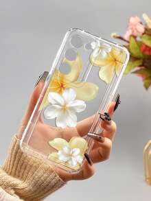 Gardenia Pattern Printed Transparent TPU Soft Shockproof Phone Case Compatible With IPhone 13/11/17/17 Pro/16/14/15/15 Pro/15 Plus/15 Pro Max/7 Plus/8 Plus/X/XS Max/XR/11 Pro/12 Pro/13 Pro/14 Pro/12 Mini/13 Mini/11 Pro Max/12 Pro Max/13 Pro Max/14 Pro Max/14 Plus/17 Pro Max/17 Air/6/6s Plus/7/8/16 Pro/16 Plus/16 Pro Max/SE2/17 Pro Max & Compatible With Samsung Galaxy A54/A14/A12/A13/A15/A32/A33/A24/A52S/S20/S21/S22/S23/S24/S23 Plus/S24 Ultra/S25/A15/A33/A23 - Multicolor - View 5