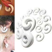 18件套14G-00G耳扩套装，耳廓扩张器，螺旋锥形亚克力耳塞，耳洞穿刺饰品，男女通用 - 彩色 - 查看 4