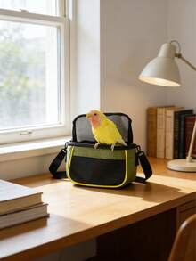Multifunctional Bird Carrier Bag, Adjustable Shoulder Strap, Fashionable Pet Travel Bag Suitable For Small Birds And Parrots - Dark Green - View 4