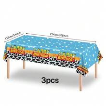 Milk-Themed Tablecloth Party PE Disposable Oil-Proof Table Cloth - Multicolor - View 8