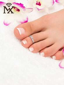 Customized Toe Ring, Women's Toe Ring, Personalized Name Toe Ring, Silver Toe Ring, Customized Toe Ring, Gold Toe Ring - Silver - View 4