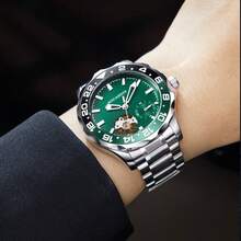 2026新款AOCASDIY商务男士自动机械表，3ATM防水，不锈钢表带，夜光，礼品 - 均碼 - 查看 6