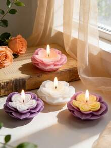 3D Blumen Silikon Form - Rose & Pfingstrose Blumen geformte DIY Kerze, Seife, Gips Diffusor Form, Geschenk für Heimdekoration - Austin Rose Mold - Übersicht 4