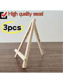 1-10pcs Mini Wooden Easel Stand, Small Wooden Canvas Easel Display, Art & Craft Tripod Tabletop Easel, Portable A-Frame Suitable For Artists, Crafts, Business Cards, Photos, Gifts - A - View 11