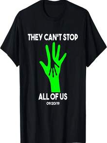 Alien Hand Human Hand Storm Area 51 Funny T Shirt Gift T-Shirt - 黑色 - 查看 1