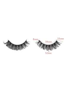 Himirell Separated False Eyelashes, 10 Pairs 15mm Natural Cute Russian Curled Eyelashes - Black - View 3