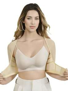Women's Slimming Shaping Top, 3/4 Sleeve Side Support Lift Bust Arm Shaping Adjustable Hook, Seamless Abdomen Control Shaping Everyday Wear - Multicolor - View 5