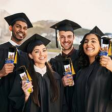 12 sets de caja de regalo de graduación, contenedor de plástico transparente rellenable con caramelos, con birrete de graduación y borla, y tarjetas de graduación para fiesta de graduación DIY 2026 - Caja de regalo de graduación - Ver 4