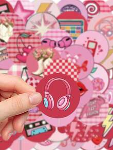 50pcs Highlight Covers Stickers Aesthetic Vibes For Journal, Phone Case, Tablet, Water Bottle, Desk, Helmet, Bike, Luggage, Waterproof Decals - Multicolor - View 6