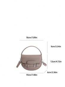 时尚简约高品质硬挺手提包，翻盖按扣设计，适合肩背或斜挎。 - 灰色 - 查看 10