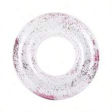 1pc Transparent Sequin Inflatable Swimming Ring, Thick PVC Crystal Swimming Ring Armpit Float, Adult - Clear - View 20