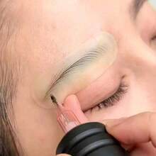 眉线转换贴纸练习皮，眉毛练习硅胶贴纸，用于半永久化妆训练，眉毛转移皮贴纸，永久化妆训练用品，眉毛保护膜 - 彩色 - 查看 1