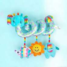 1pc Cute Plush Elephant & Rabbit Doll, Hanging Decoration For Baby Stroller, Early Educational Doll Suitable For Newborn Gift - Multicolor - View 14