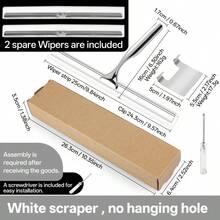 Stainless Steel Glass Wiper Durable Squeegee Shower Cleaner Doors Bathroom Windows - Multicolor - View 6