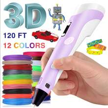 3D Printing Pen Set Doodle PLA Filament Printer Drawing 12 Colours Gift UK - View 6